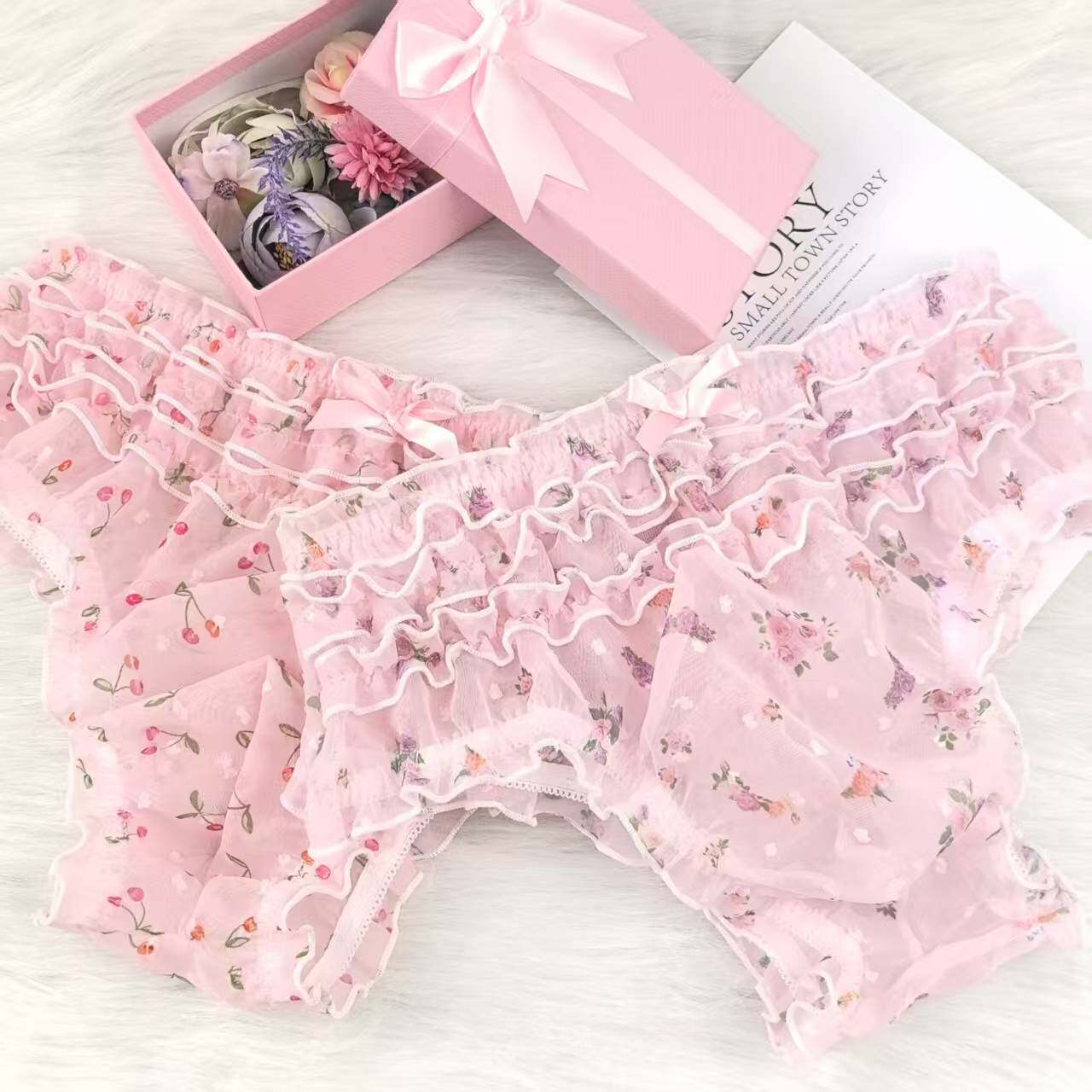 Cute Sweety Chiffon Man's Brie - Boxer Brief Pack Cotton 评论和价格