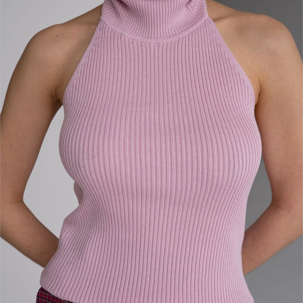 Women Turtleneck Halter Top Sl - Tank Top Ribbed 评论和价格