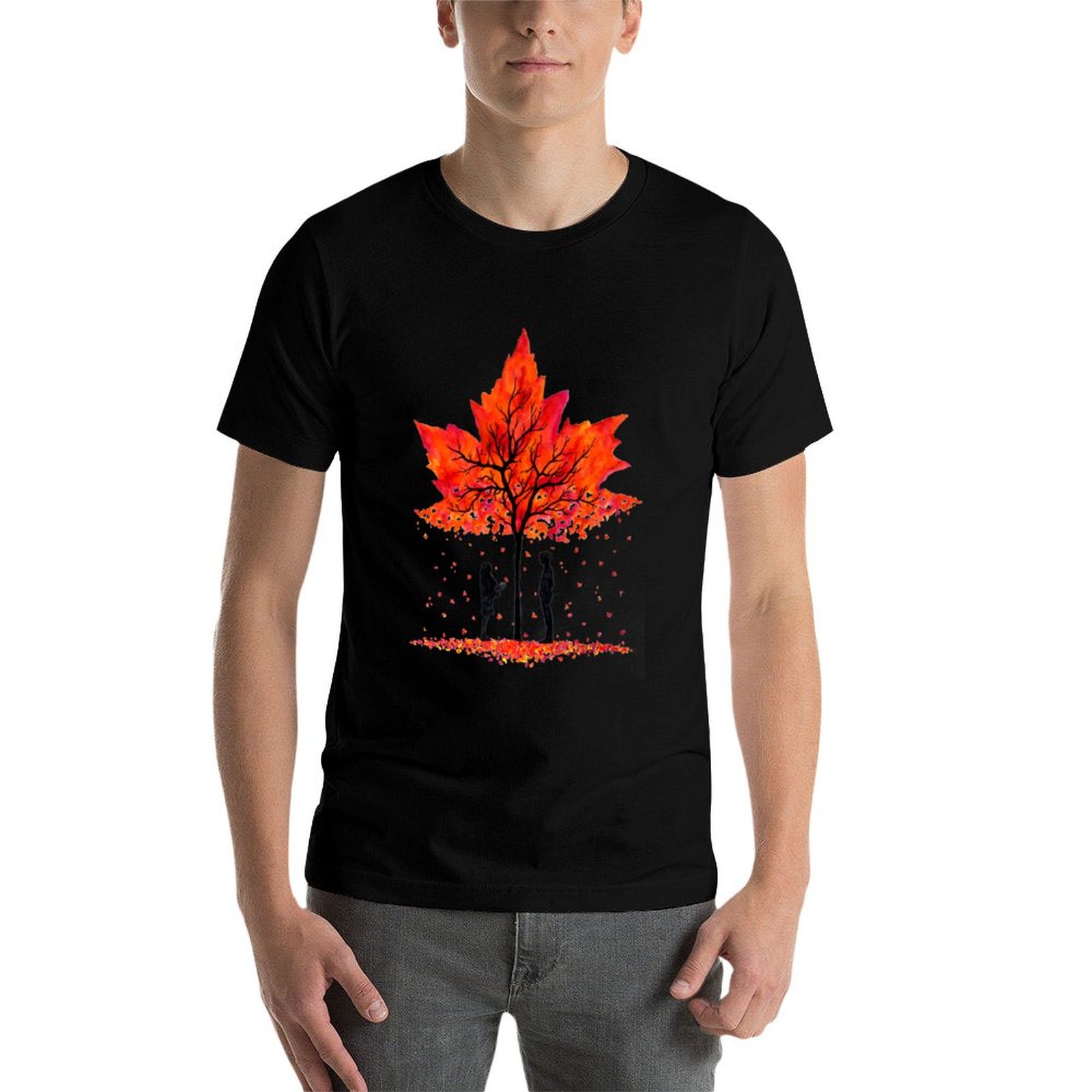 Love under the Maple Tree T-Sh - Undershirt Crew Neck 评论和价格